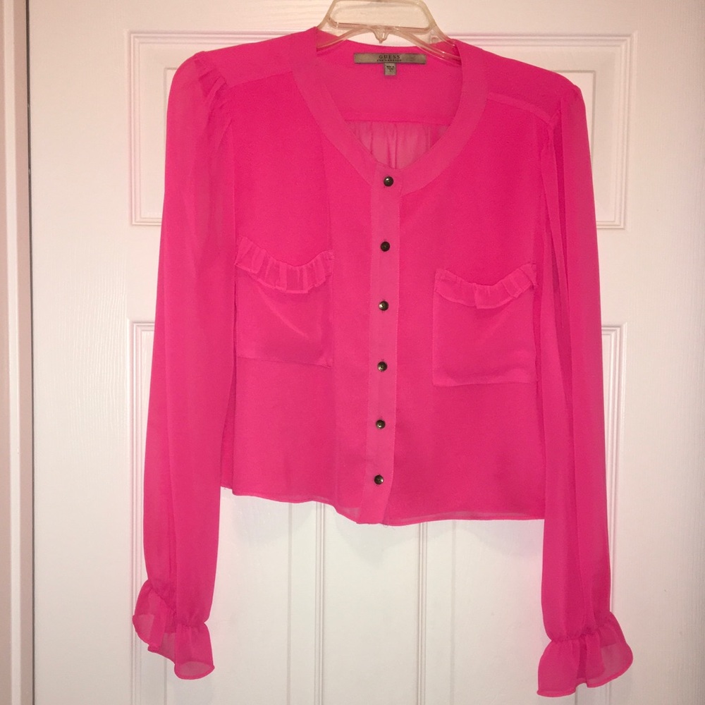 Guess Button Down Blouse (Never Worn) - image 4